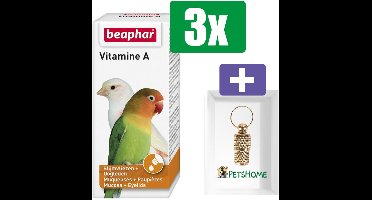 Beaphar Vitamine A 20 ML - 3 Stuks - Inclusief PetsHome Goudkleurige Adreskoker