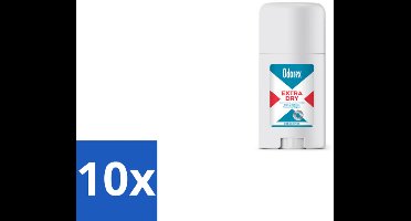 10 x Odorex Extra Dry Stick 40 ml - Geurloos - Droog - Anti-zweet - Zweetvermindering - Huidvriendelijk
