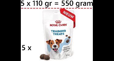 ROYAL CANIN trainingssnack - training treats - 110 gr voor honden LOW CALORIE - smakelijk *** 5 X**** = 550 gram ---DHA + vit C & E