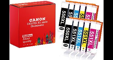 10-pack | Huismerk geschikt voor Canon PGI-550 / CLI-551 XL Inktpatronen - IP7250 - IX6850 - MG5650 - MG7150 - MG6350 - MG7550 - MG7150 - MX925