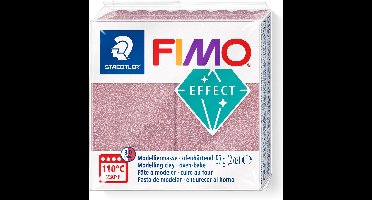 FIMO effect ovenhardende boetseerklei standaard blokje 57 g - glitter rosé gold