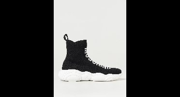 HighTop Knitted Sneakers Chunky Sole Wo - Black