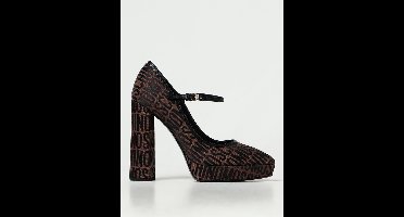 Printed Mary Jane Platform Heels Wo - Brown High Heel Shoes