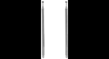 Telescopische DAB FM Radioantenne voor Binnen - Uittrekbaar tot 74 cm, Set van 2