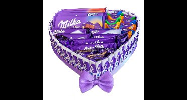 Hartvormig stuk met chocolade