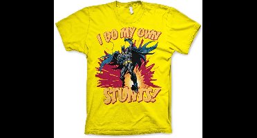 Batman I Do My Own Stunts T-Shirt Yellow-M