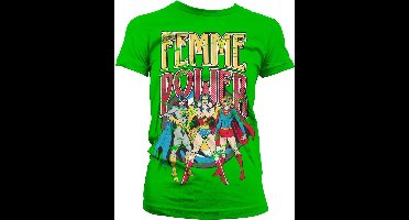 DC Comics Femme Power Girly Tee Damen T-Shirt Green-M