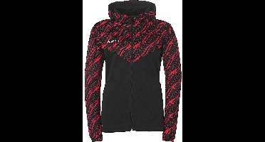 Uhlsport Progressive 28 Jas Met Kap Dames - Zwart / Rood | Maat: L