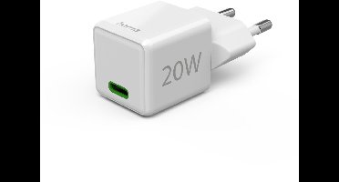Hama 20W Snellader - USB-C PD/QC - Super-mini - Wit