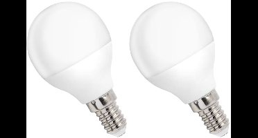 Spectrum LED Kogellamp E14 1W - 230V - 90 Lumen - 3000K Warm wit - Gezellig licht - Energiezuinig - 2 stuks