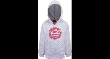 Jongens Superman Hoodie - DC Comics - Grijs - Maat 128 / 8 jaar