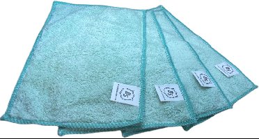 4x Nano brillendoekjes groen Brightandshine - brilreiniging - Nano reiniging - brillendoek - nanodoek