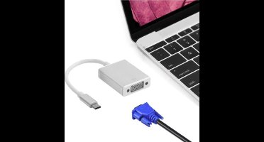 USB-C naar VGA Adapter - Plug and play - Desktop en laptops - Full HD - 1080p - Beamer - projector