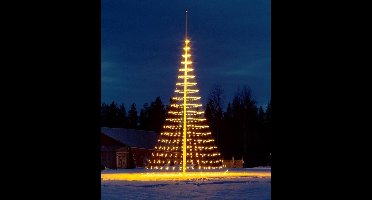 Nordik Lights - Vlaggenmast - 8 meter - 640 warmwitte LED lampjes zonder mast