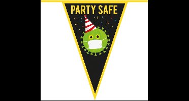 Boland - Party Safe - Vlaggenlijn - Virus - 1,5 m afstand - mondkapje - 6 meter