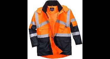 Portwest S 467 Hi-vis Tweekleuren Parka Orange   Maat: S