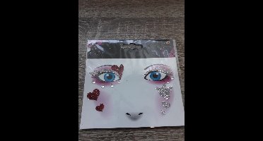 Gezicht Sticker Valentijn / Hartje / Love / Liefde / Carnaval