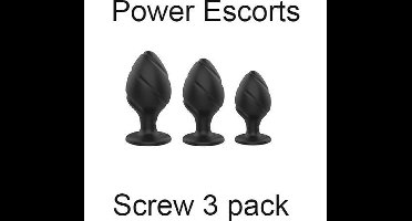 Siliconen Buttplug Set - 3 Delige Butt Plug Set - Starters Kit - perfect voor het inschroeven