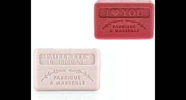 Soap bar set savon de marseille Unicorn + I love you - Valentijn - Moederdag