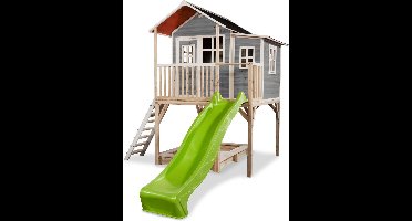 EXIT Loft 750 Houten Speelhuis - Speelhuisje voor Buiten - FSC Hout - Kinderen - Grijs