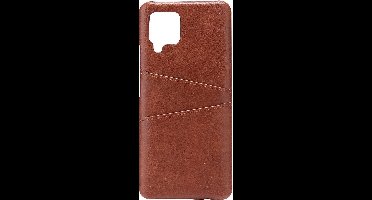 Shop4 - Samsung Galaxy A42 5G Hoesje - Harde Back Case Cabello met Pasjeshouder Bruin