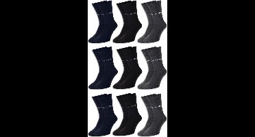 Pierre Cardin® Herensokken 9 Paar - Antraciet Blauw Zwart - 39/42