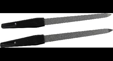 Nagelvijlen van metaal verpakt per 2 stuks zwart