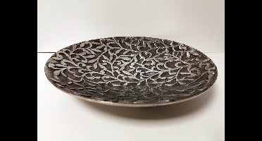Schaal - Rond - Zilver - Ø 39cm.