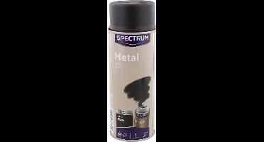 Spectrum matte metaal-spuitverf | Sneldrogend | Metal Matt Black | 400ml