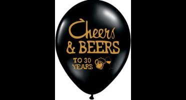 Ballon 30 jaar Cheer and Beers, 10 stuks kindercrea
