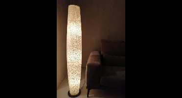 VillaFlor Staande lamp Handgemaakte Vloerlamp woonkamer slaapkamer Design cone white capiz shell parelmoer schelp 200 cm