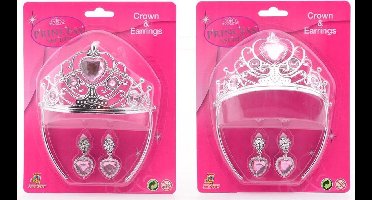 Princess Secret kroon en oorbellen op kaart