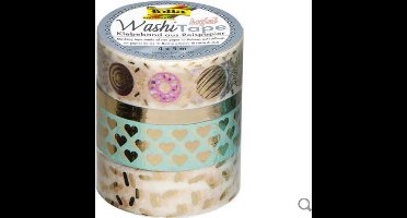 Washi tape hotfoil goud