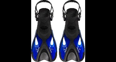 Atlantis Dolphin - Zwemvliezen - Flippers - Verstelbare Hielstrap - Voor Zwemmen & Snorkelen - Kinderen - Zwart/Blauw - 30-36