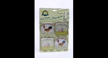 Good Morning - Metalen Onderzetters Met Kurk - Set van 4