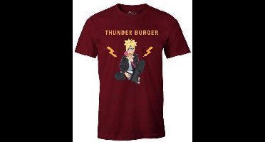 Boruto - Thunder Burger Logo Burgundy T-Shirt - XL