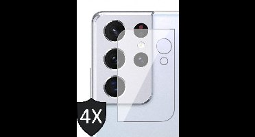 Camera Lens Screenprotector geschikt voor Samsung S21 Ultra - 4x Glas