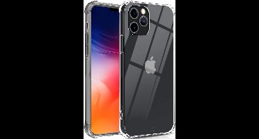 Hoesje geschikt voor iPhone 12 Pro - Anti Shock Proof Siliconen Back Cover Case Hoes Transparant