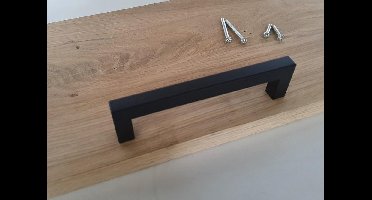 Handgreep zwart inclusief bevestigingsbouten| 14cm | Meubelhandvat | Landelijke greep | Industriële Keukengreep | Hand Grepen | Robuust | Deurgreep Staal | Metaal | Strak Meubelbeslag | schuifdeur | Handvat |