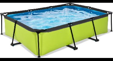 EXIT Lime Frame Zwembad 300x200x65cm - Opzetzwembad - met Filterpomp - Rechthoekig - Groen