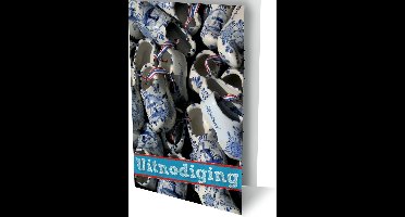 Holland - 6 Dubbele Uitnodigingen Met Envelop – Klompen