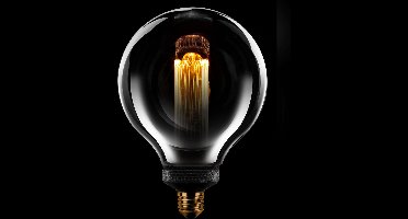 Led kooldraad Globe 125mm E27 5W 1800K 3 stappen dimbaar scene switch half smoke / half helder