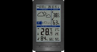 Technoline weerstation / thermometer / hygrometer - WS 9485 - 94x154x46mm - zilver - met 1 buitensensor 30m - TL-WS9485