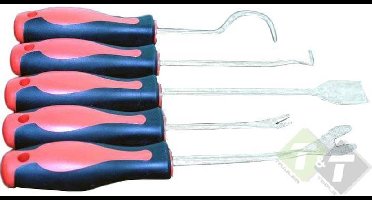 Schraap en haak set, 5 delig, 4 haken, 1 schraper