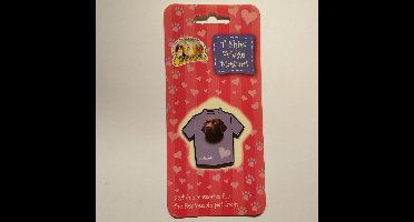 Magneet in t-shirt vorm Bruine Labrador