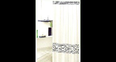 PVC Douchegordijn Oriente Blauw 180x200cm