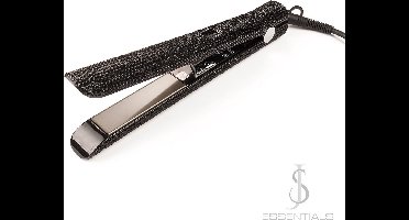 JS-Essentials Crystal 1" Titanium Stijltang - zwart