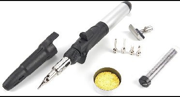 Gassoldeerset, Gassoldeerpen, Soldeerbout Incl. 6 Opzetstukken
