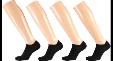 Apollo - Sneakersokken Elastaan/Bio-katoen - 4-pack - No show - Meerdere kleuren - 43-46