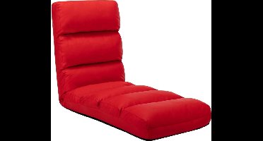 vidaXL - Vloerstoel - inklapbaar - kunstleer - rood